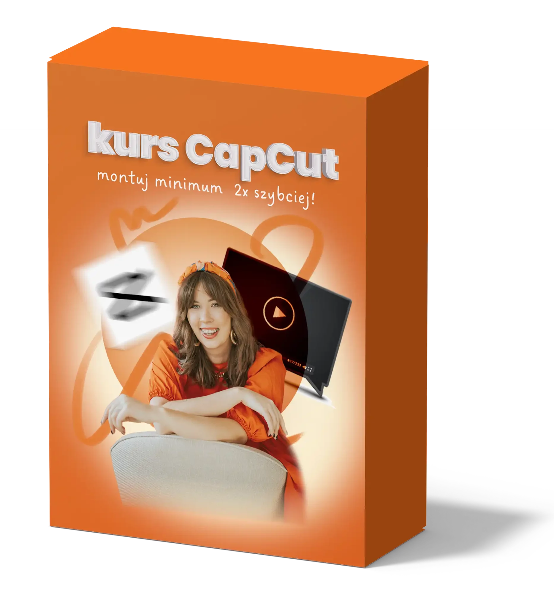 Kurs CapCut na komputerze - box produktowy